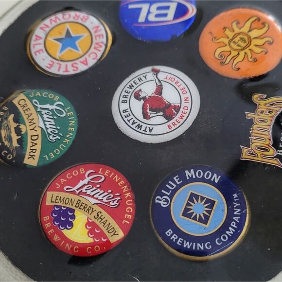 Bottle Cap Resin Beer 5" Coaster for Dudes & Dudettes That Like Their Brew - Picture 10 of 11